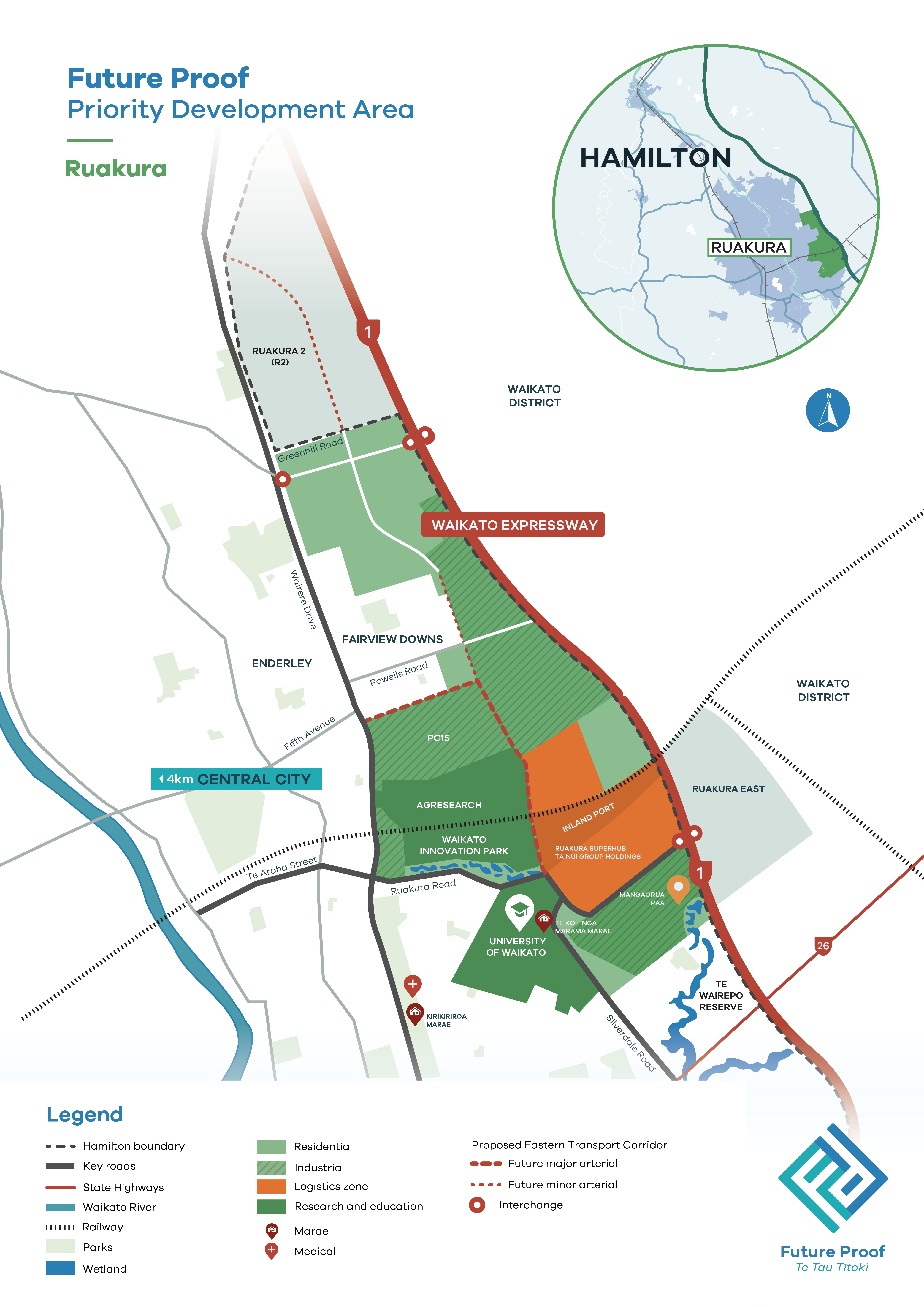 Map - Future Proof Priority Development Area - Ruakura